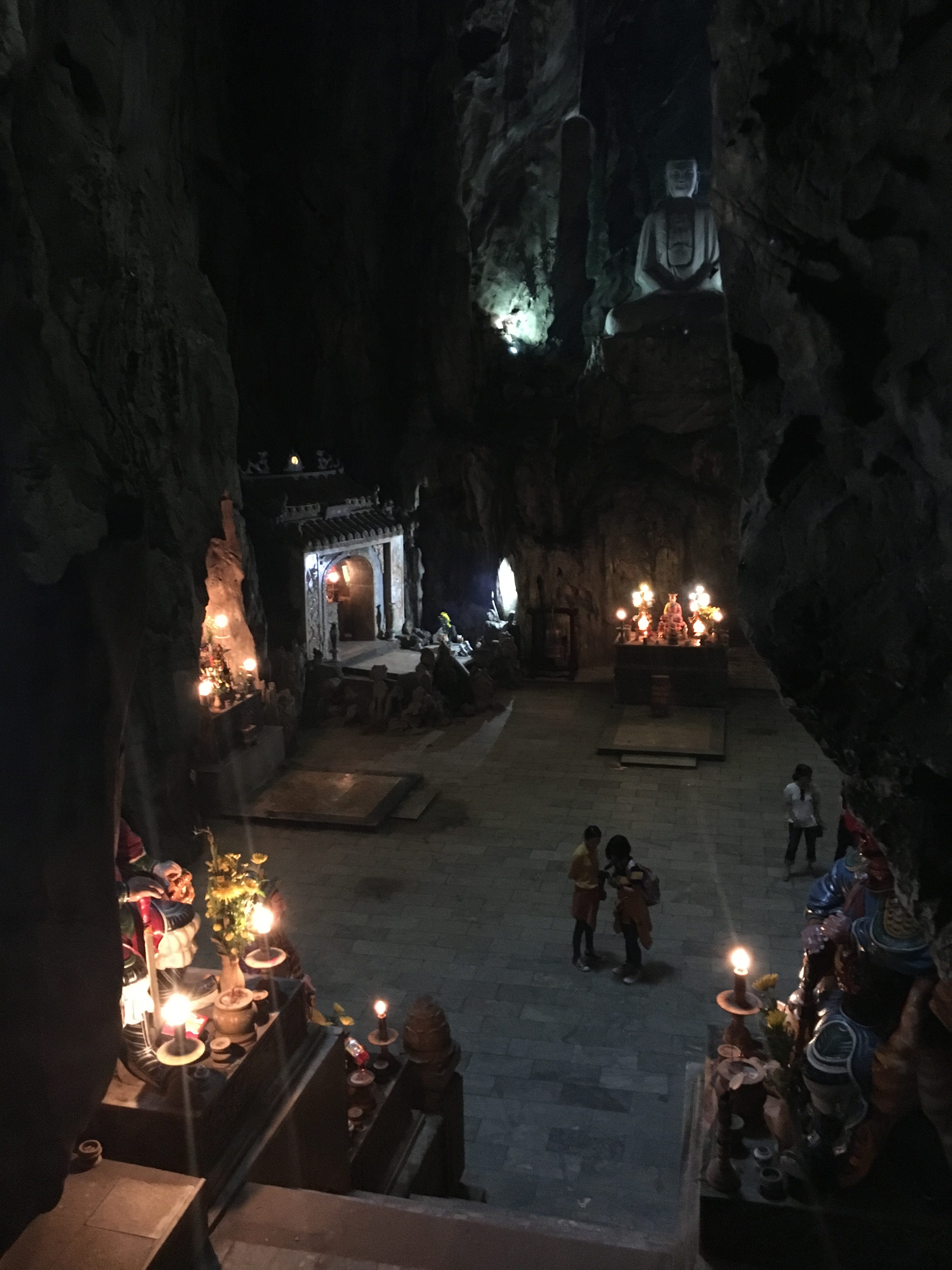 Inside Marble Mountain in Da Nang, Vietnam.