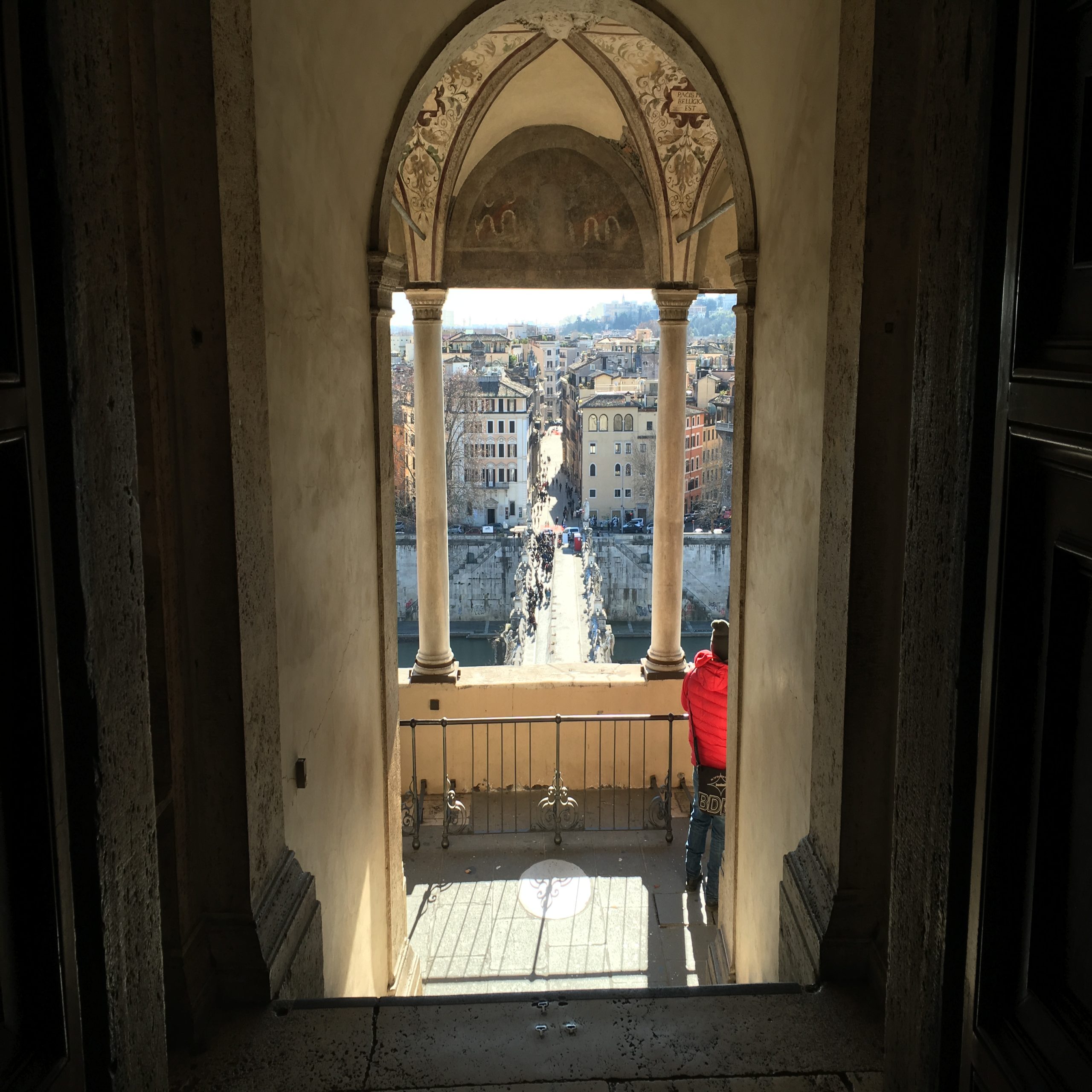 View from a window at Castel Sant'Angelo.