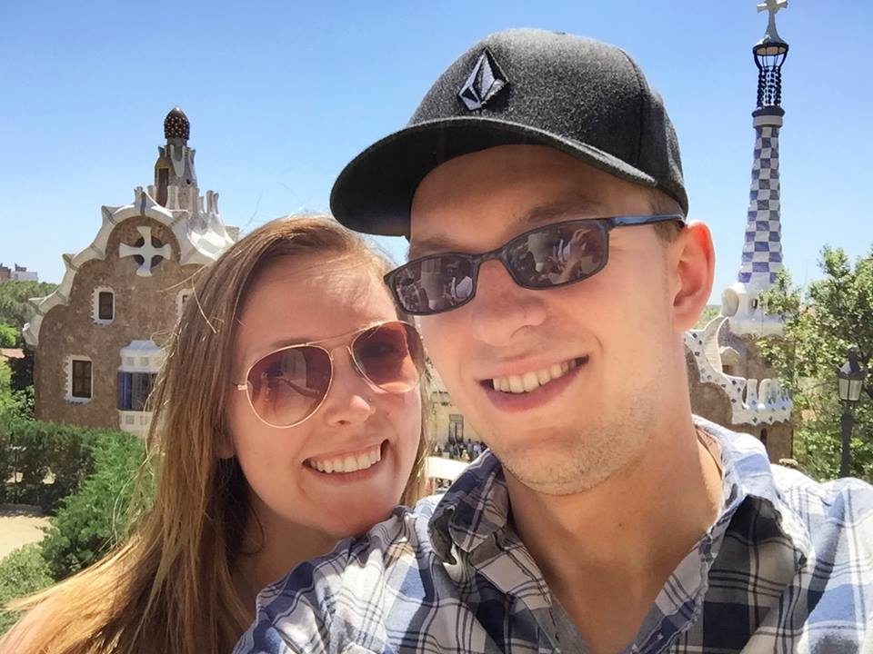 Erinn and Ben at Park Güell.