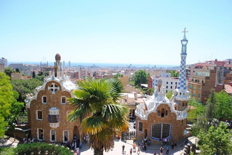 The views over Barcelona from Park Güell.