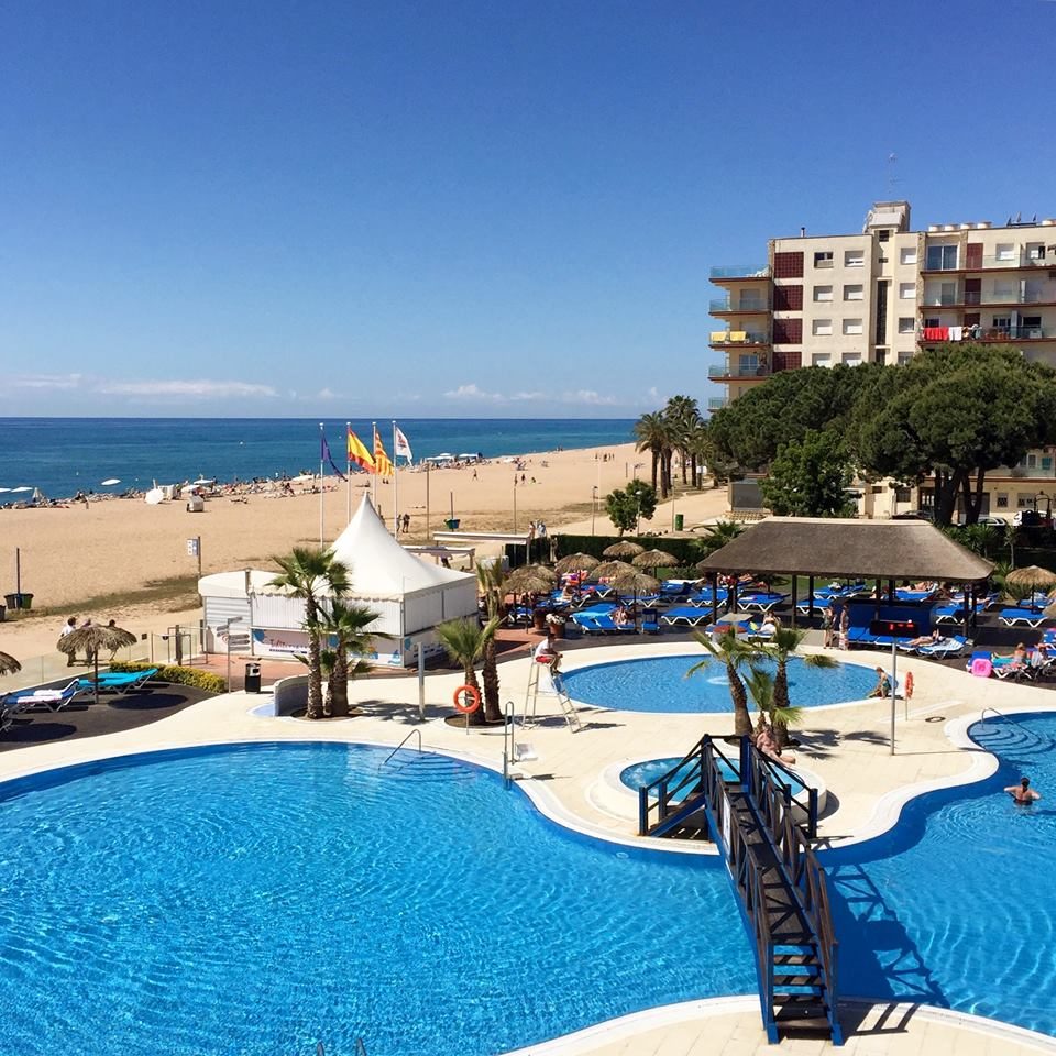 The view of Santa Susanna beach from our hotel balcony.