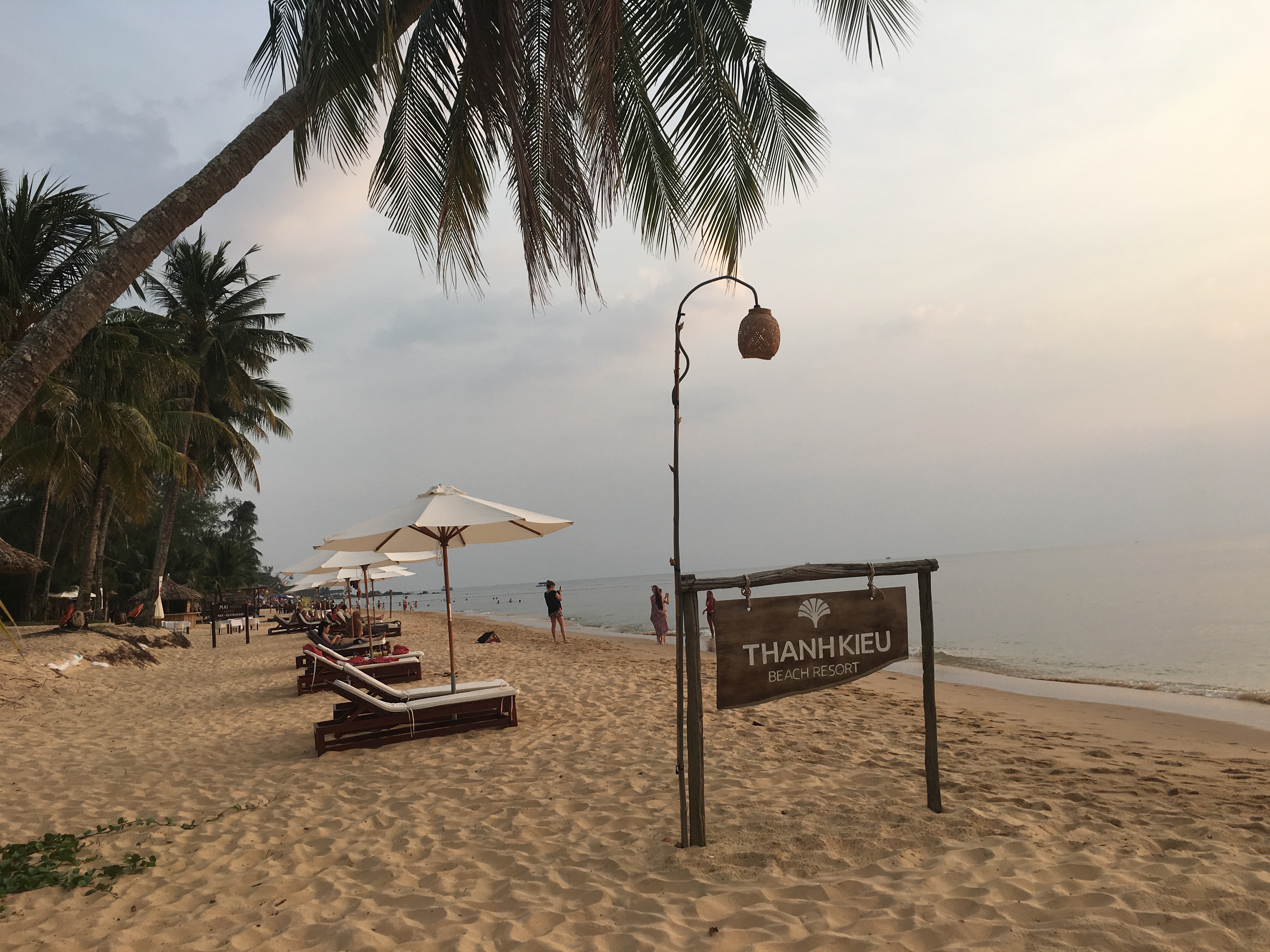 The beach at Thanh Kieu Beach Resort in Phu Quoc, Vietnam.