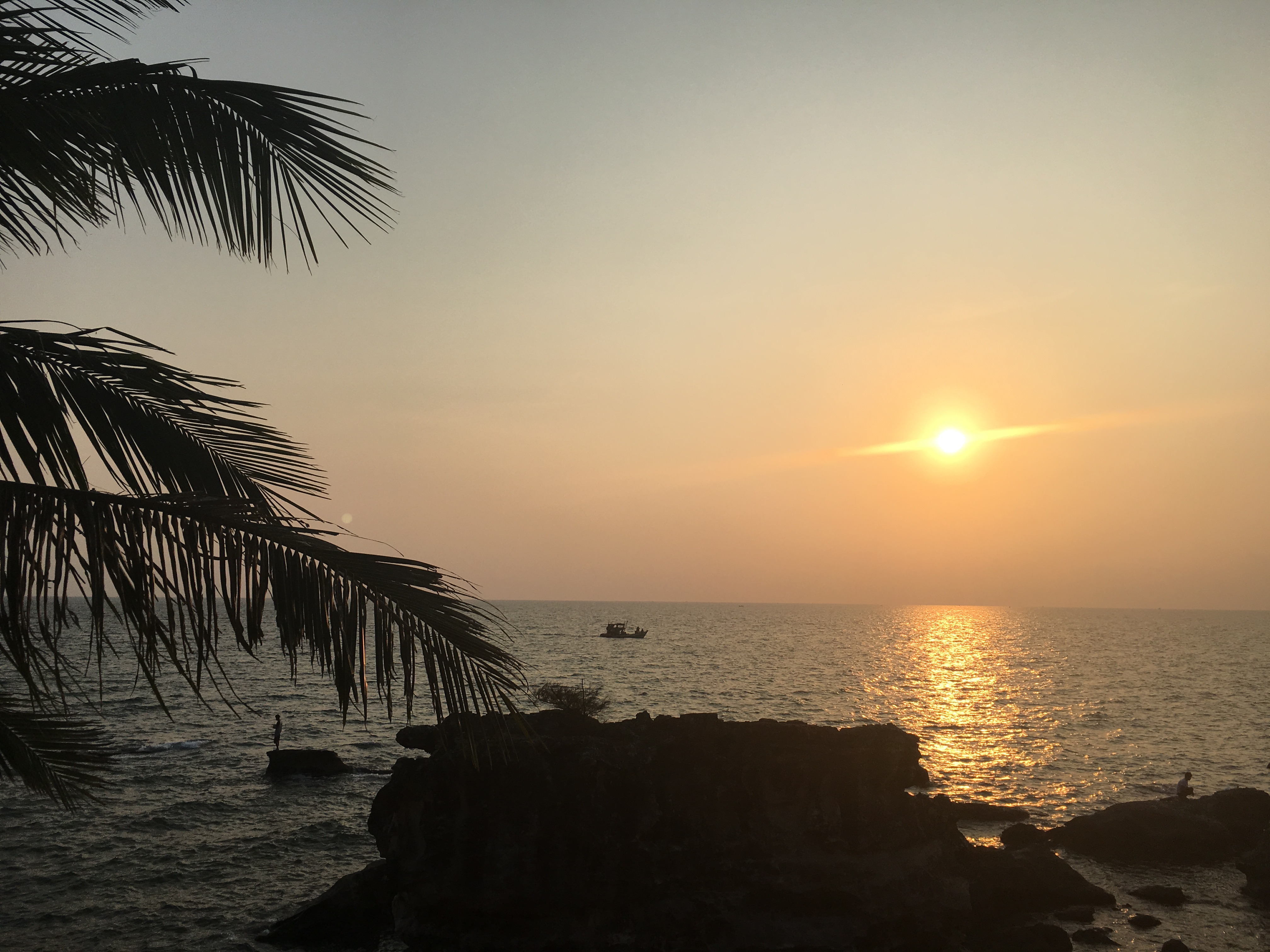 Sunset from Dinh Cau Temple in Phu Quoc, Vietnam.