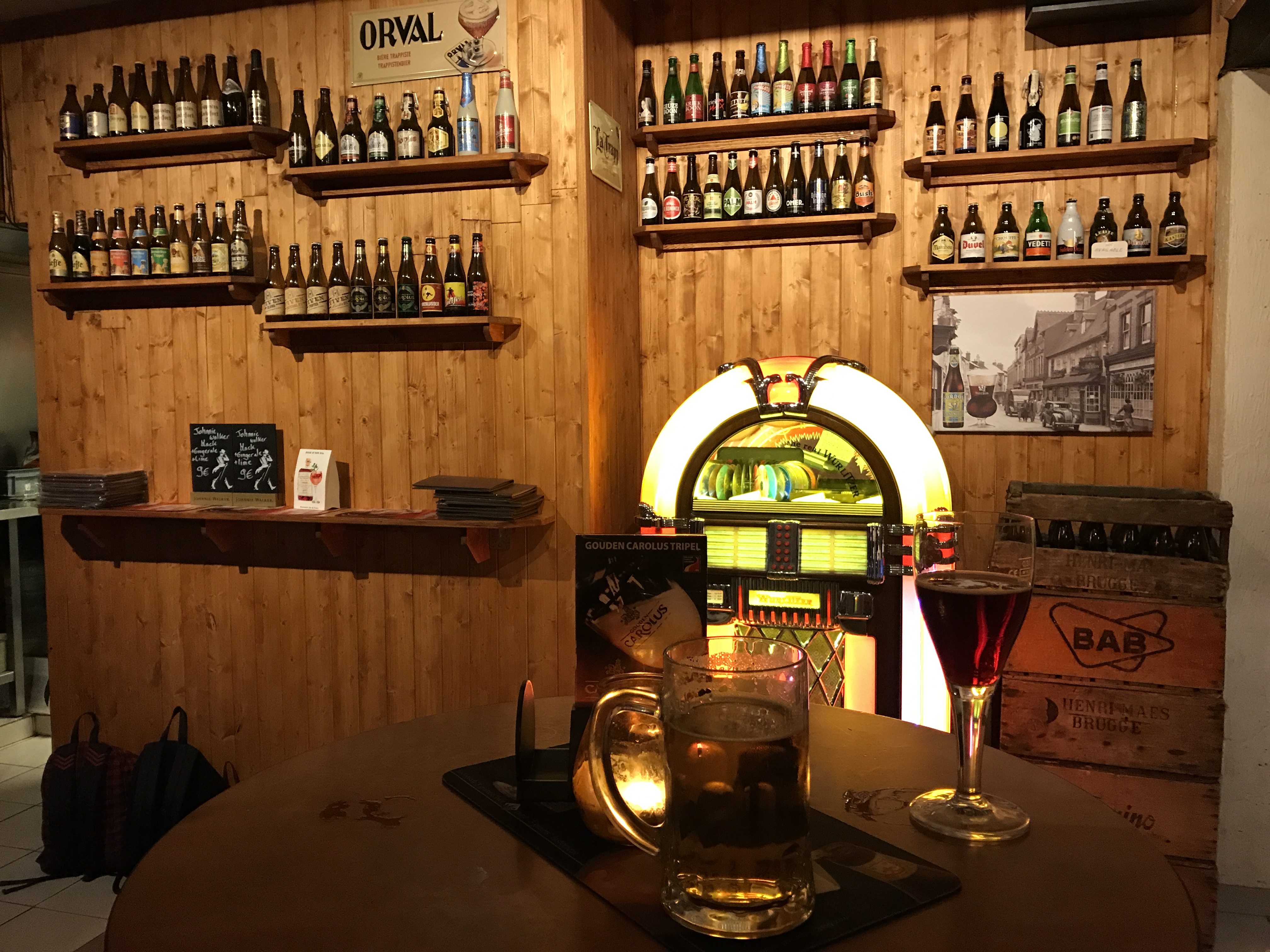 A small beer bar with good vibes in Bruges, Belgium.