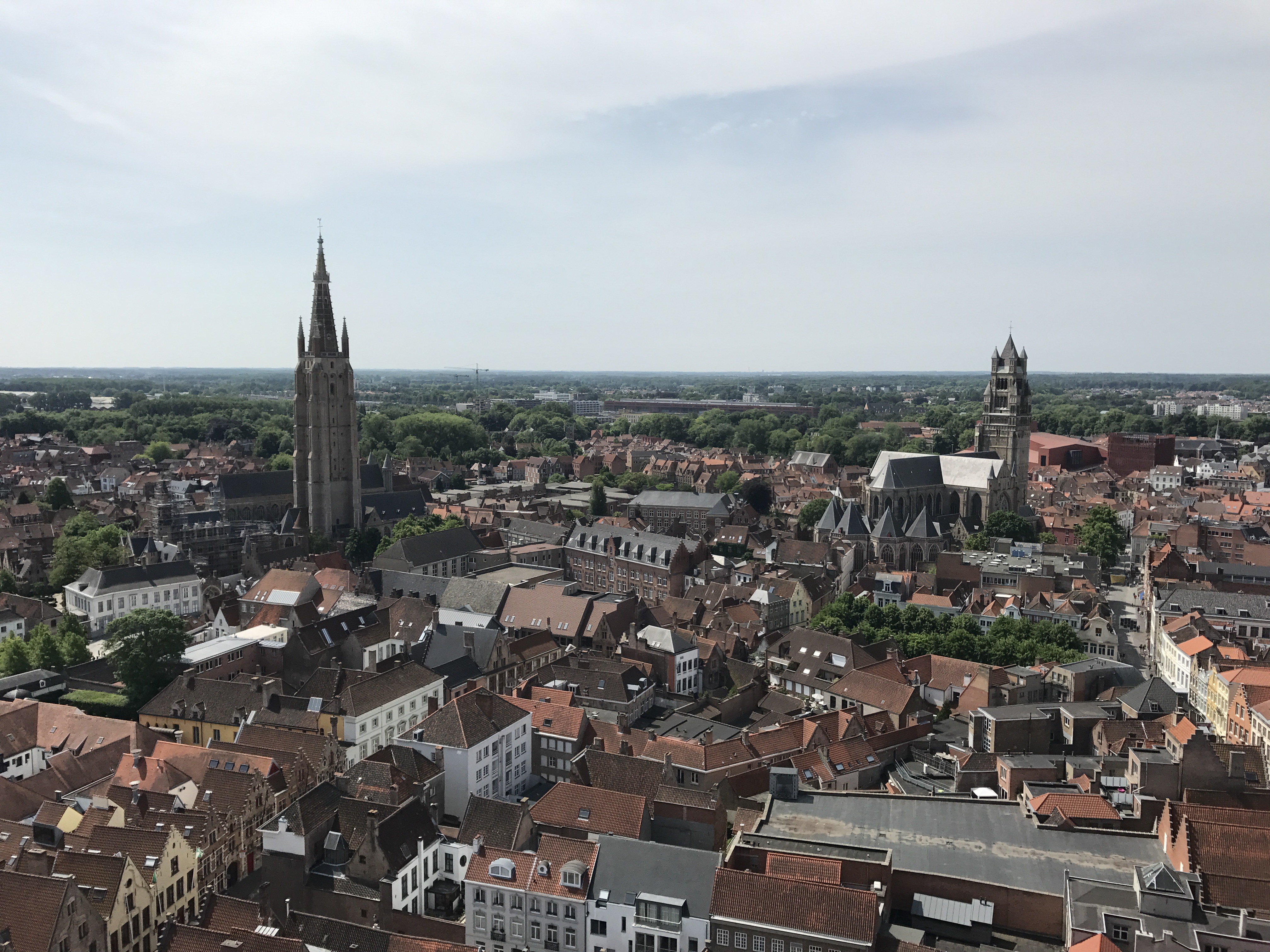Views from the Belfry of Bruges, Belgium.