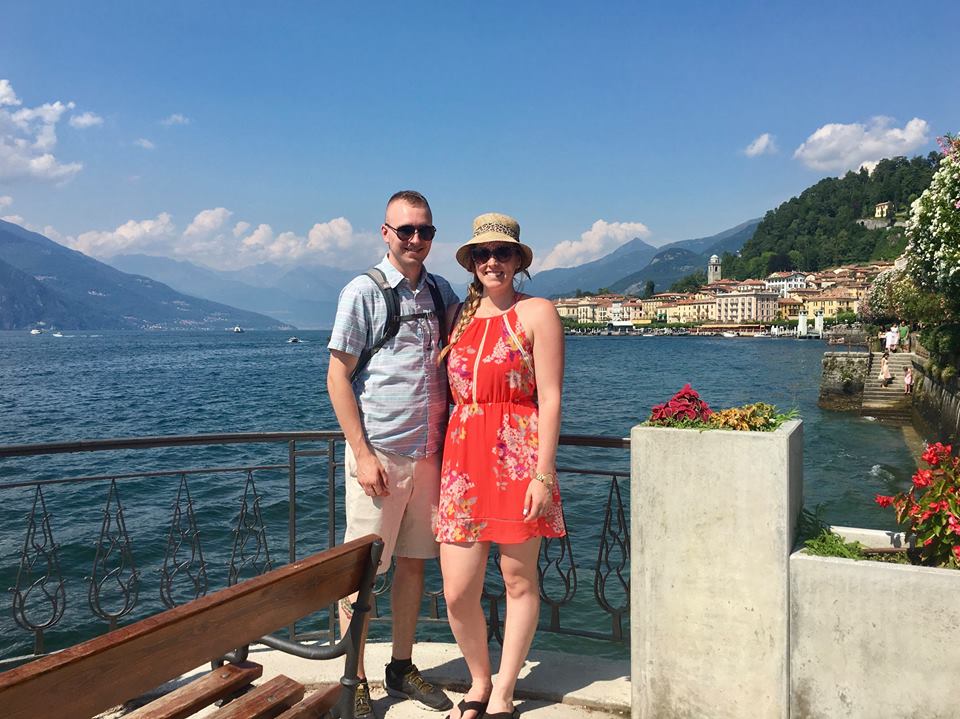 Ben and Erinn in Lake Como, Italy.