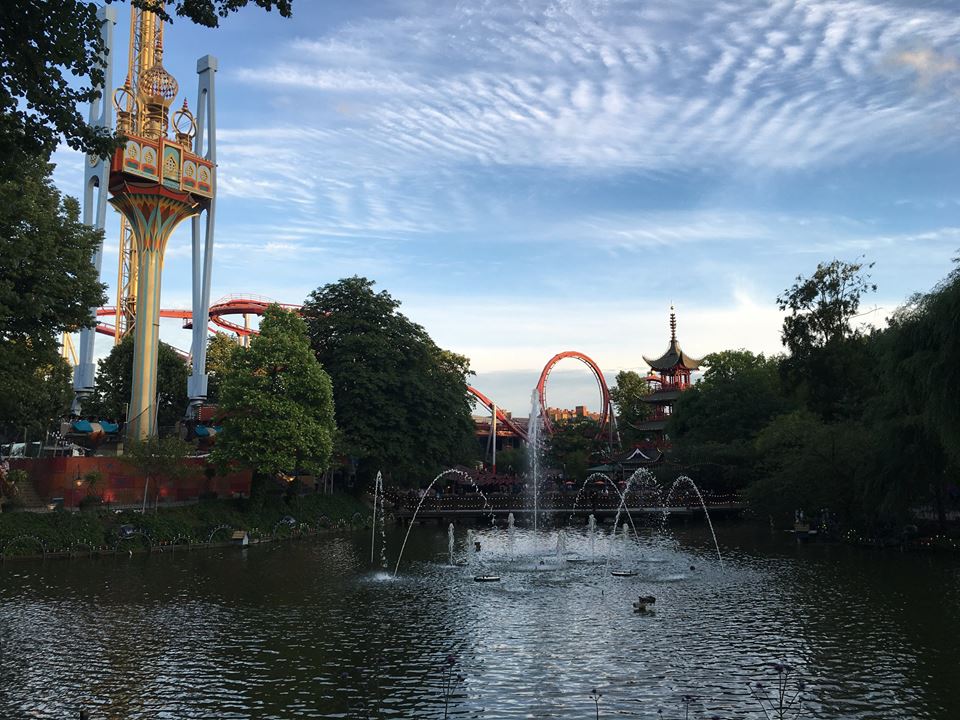 Tivoli Gardens, an amusement park in Copenhagen.