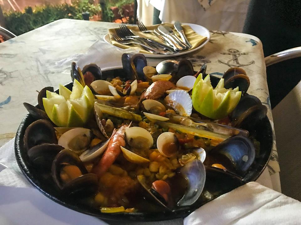 Paella at Cabosuroeste restaurant.