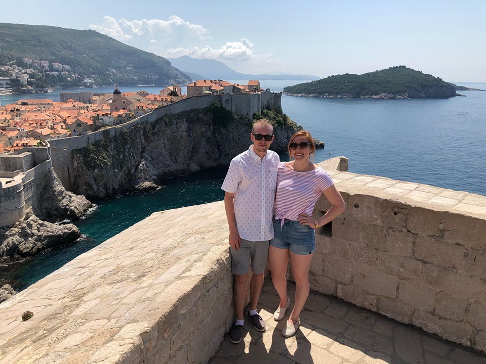 Ben and Erinn overlooking Old Town Dubrovnik.