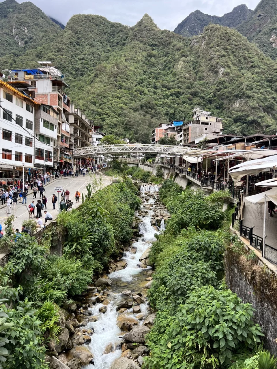 The town of Aguas Calientes.