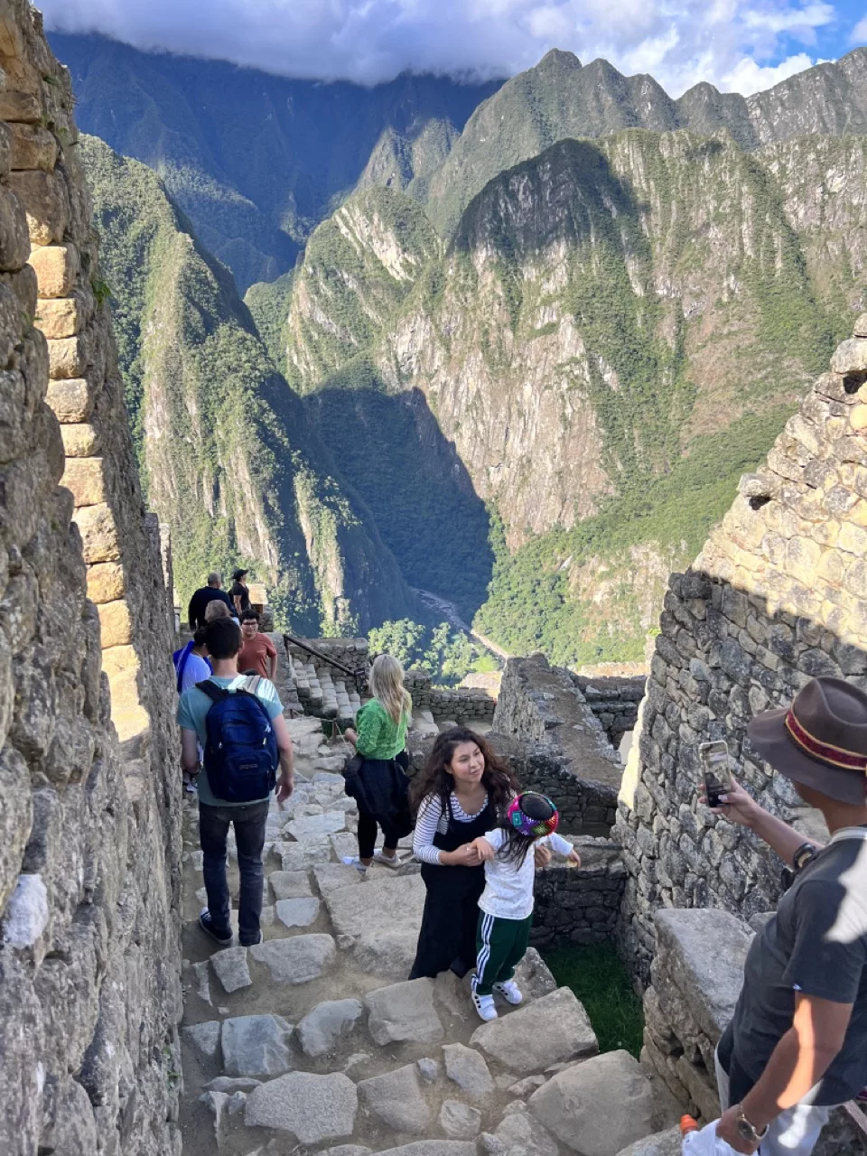Walking around Machu Picchu